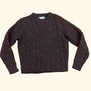 Vintage Irisfree Chunky Knit Fisherman Wool Sweater